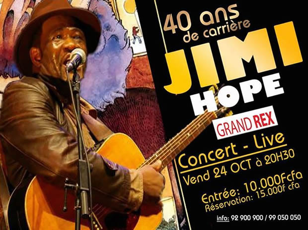 Jimi Hope : 40 ans de carrière, spécial jubilé d’émeraude au Grand Rex de Lomé