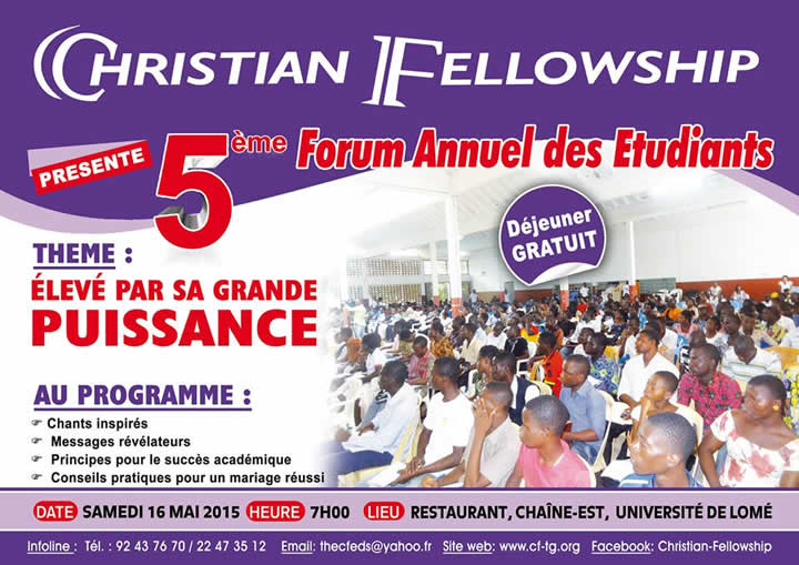Christian Fellowship organise la semaine de grand impact 2015