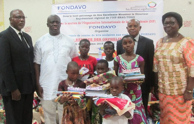 Rentrée scolaire : 300 orphelins à l’école grâce à FONDAVO, l’OIF et Lydia-Ludic