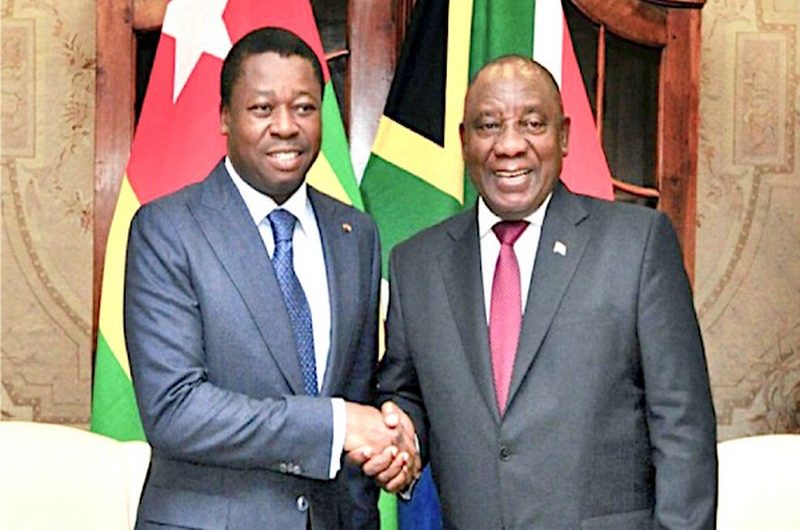 Le président sud-africain Cyril Ramaphosa en visite de deux jours au Togo.