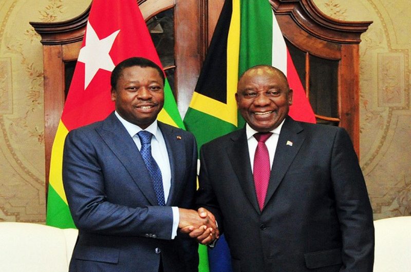 Le président sud-africain Cyril Ramaphosa félicite Faure gnassingbé pour sa réélection.